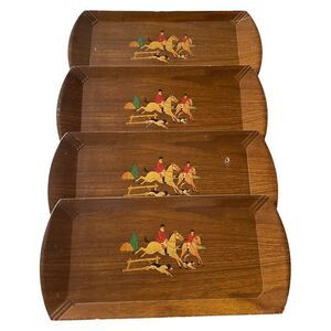 Vintage Hasko All Purpose Wooden Buffet Trays